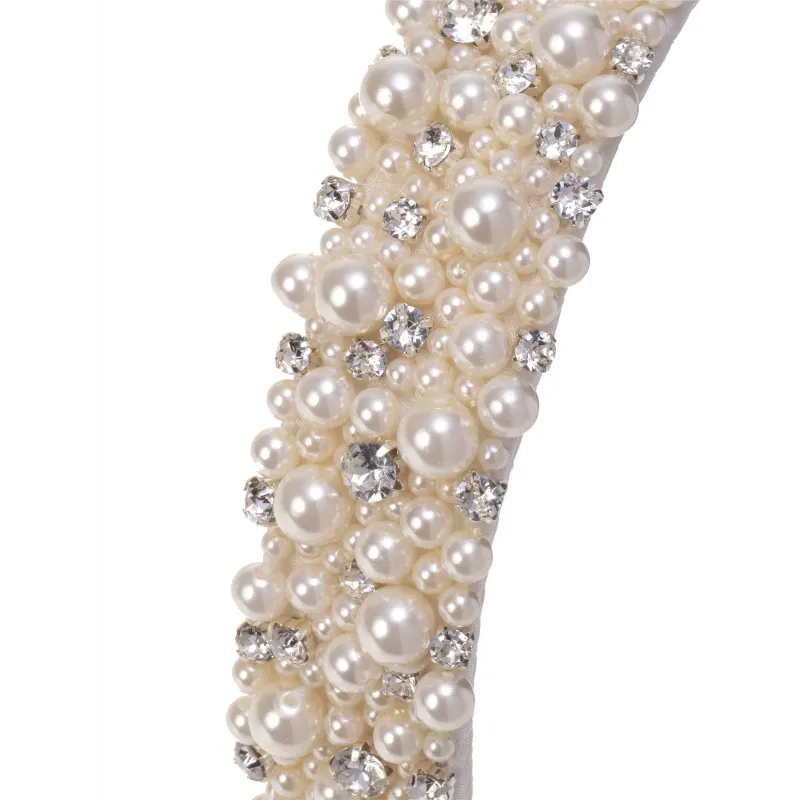 Diadema sposa perle e strass