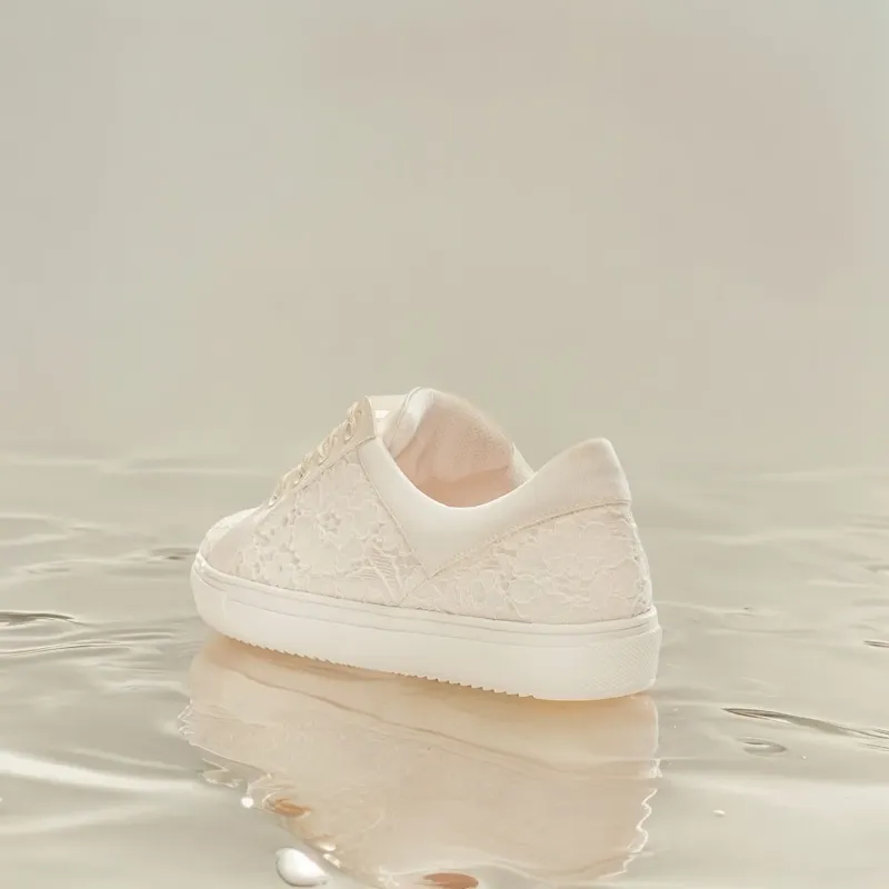 Sneakers sposa in pizzo