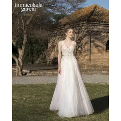 Caramel abito da sposa in tulle rosa tenue