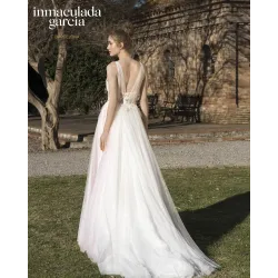 Caramel abito da sposa in tulle rosa tenue