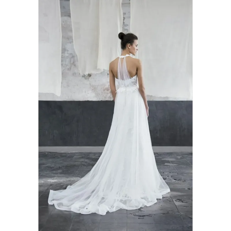 Mier abito da sposa in pizzo e tulle